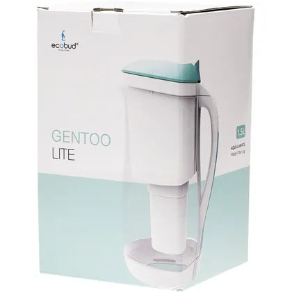 Ecobud- Gentoo Plastic Water Filter Jug Aqua & White-1.5L