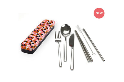 Retrokitchen- Geometric Stainless Steel Cutlery Set