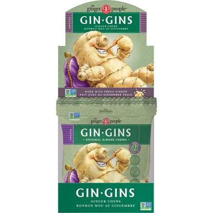 The Ginger People- Gin Gins Ginger Candy Bag Chewy Original-12x60g