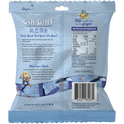 The Ginger People- Gin Gins Ginger Candy Bag Super Strength-12x60g