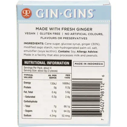 The Ginger People- Gin Gins Ginger Candy Super Strength-12x31g
