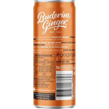 Buderim Ginger- Ginger Beer Non Alcoholic-4x250ml