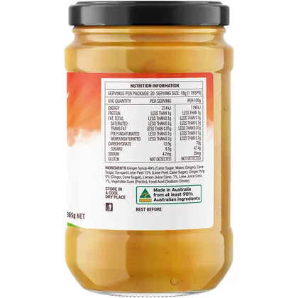 Buderim Ginger- Ginger Lemon & Lime Marmalade-365g