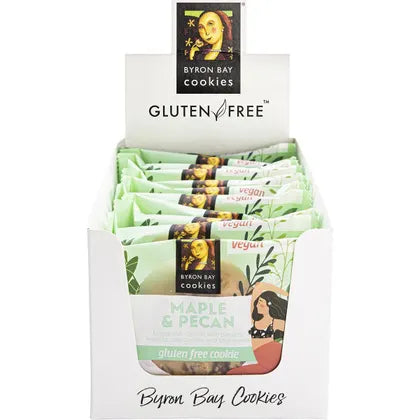Byron Bay Cookies- Gluten Free Cookies Maple & Pecan-12x60g