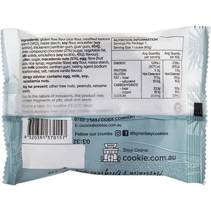 Byron Bay Cookies- Gluten Free Cookies White Choc Macadamia-12x60g