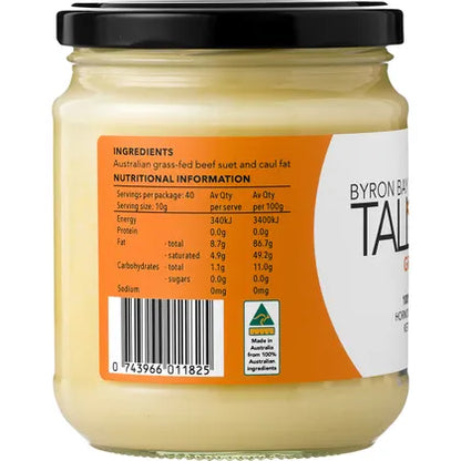 BYRON BAY TALLOW- Grass Fed Beef Tallow-400g