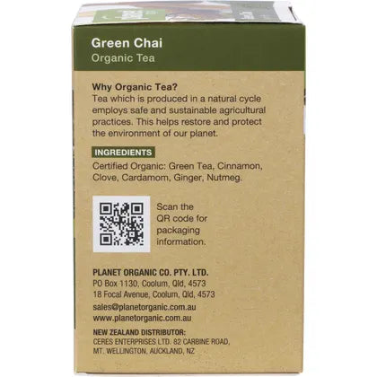 Planet Organic- Green Chai Herbal Tea Bags-25pk