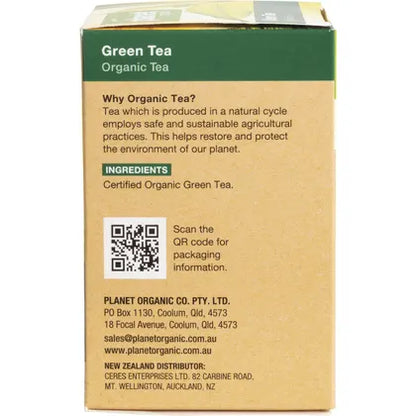 Planet Organic- Green Tea Herbal Tea Bags-25pk
