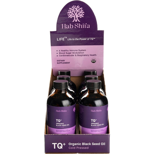 Hab Shifa- TQ+ Organic Black Seed Oil Counter Display-6x250ml