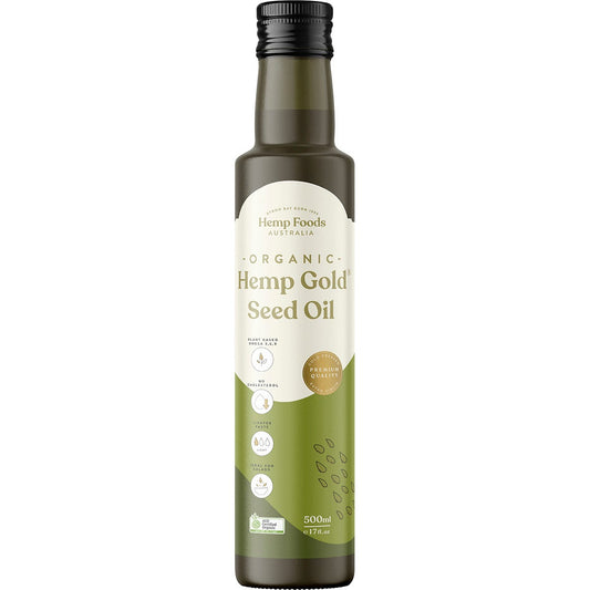 Hemp Foods Australia- Organic Hemp Gold Seed Oil -500ml