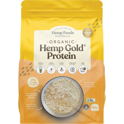 Hemp Foods Australia- Organic Hemp Gold Protein -900g