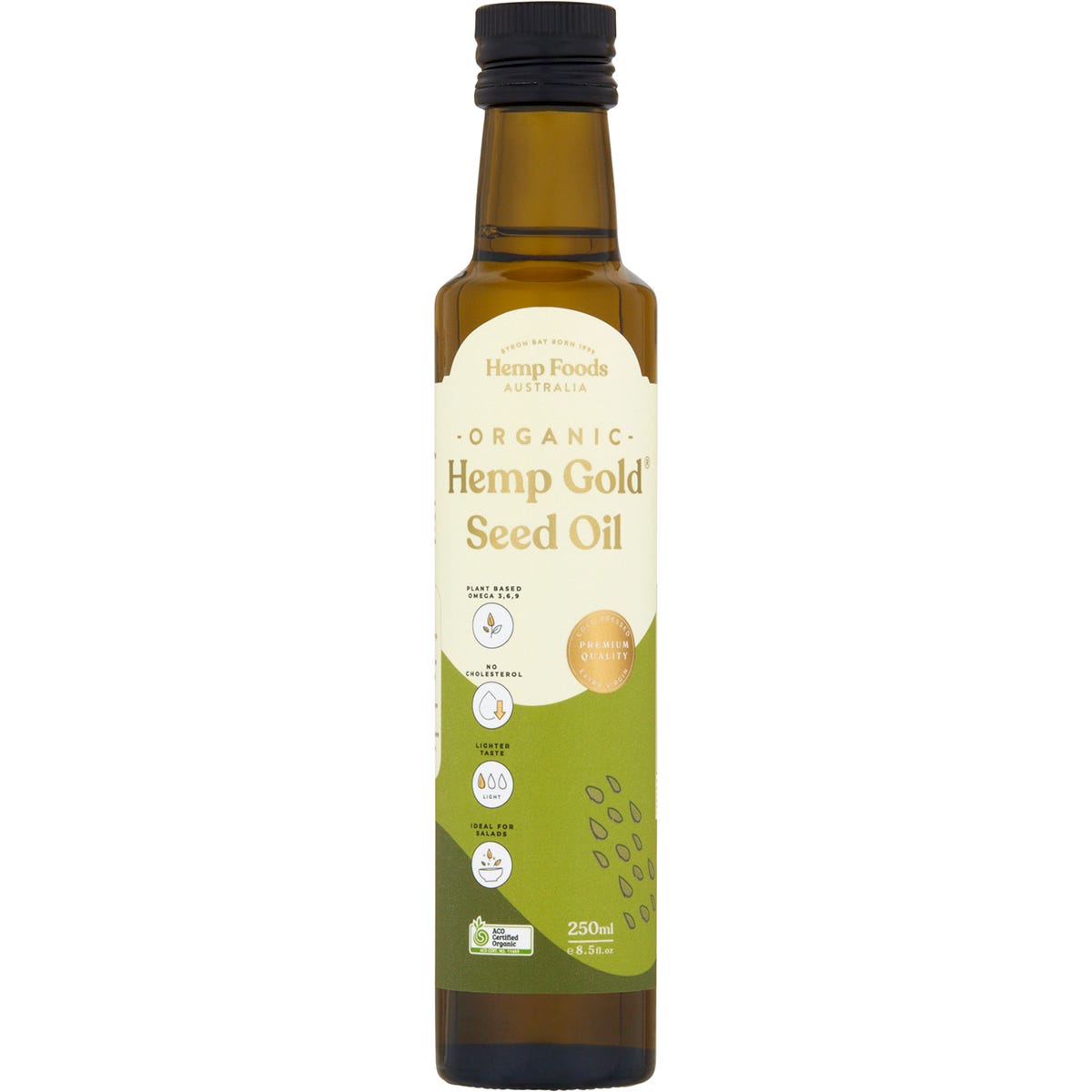 Hemp Foods Australia- Organic Hemp Gold Seed Oil -6x250ml
