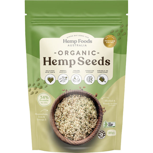 Hemp Foods Australia- Organic Hemp Seeds Hulled-114g