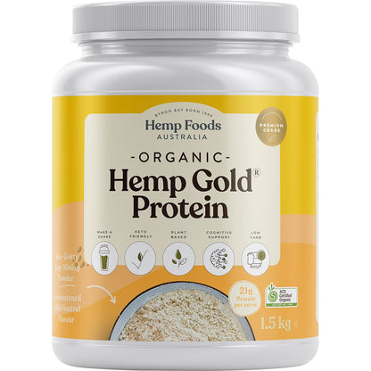 Hemp Foods Australia- Organic Hemp Gold Protein-1.5kg
