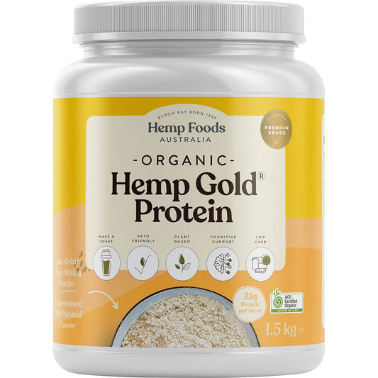 Hemp Foods Australia- Organic Hemp Gold Protein-1.5kg