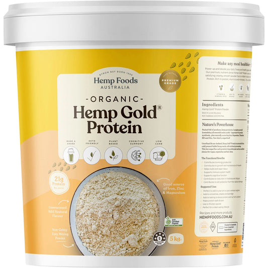 Hemp Foods Australia- Organic Hemp Gold Protein - 5kg