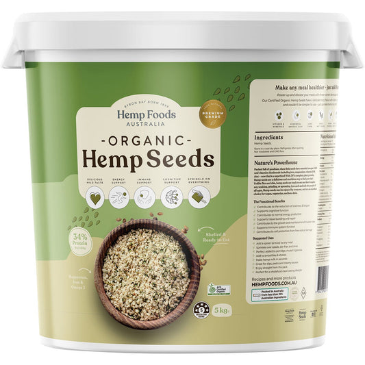 Hemp Foods Australia- Organic Hemp Seeds Hulled-5kg
