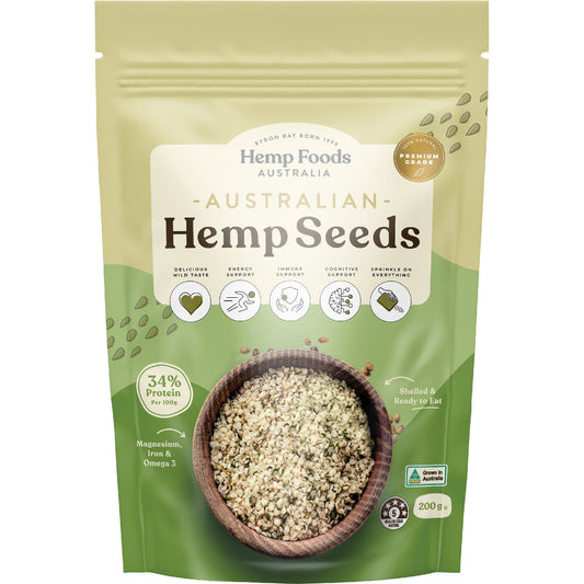 Hemp Foods Australia- Australian Hemp Seeds Hulled-8x200g