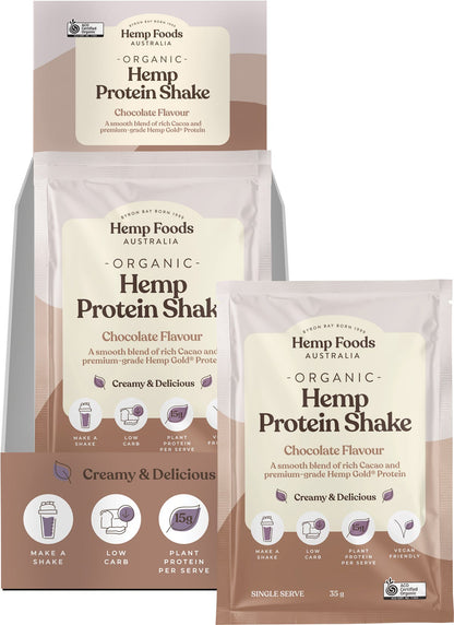 Hemp Foods Australia- Organic Hemp Protein Shake Chocolate-7x35g