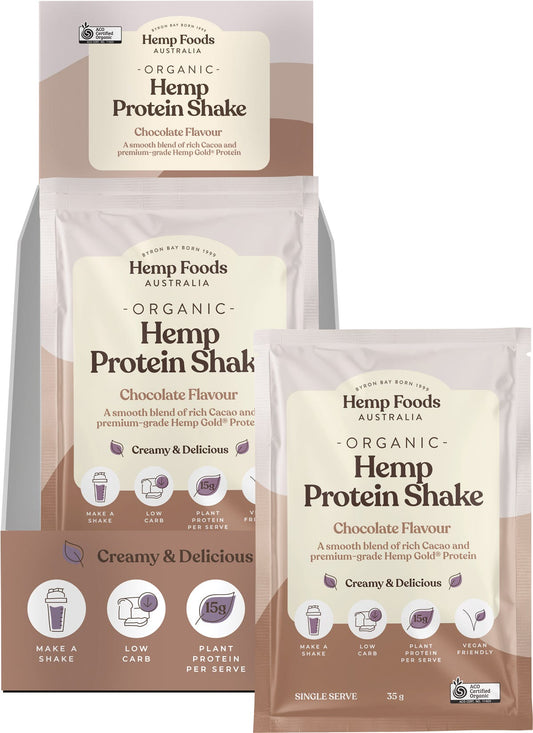 Hemp Foods Australia- Organic Hemp Protein Shake Chocolate-7x35g