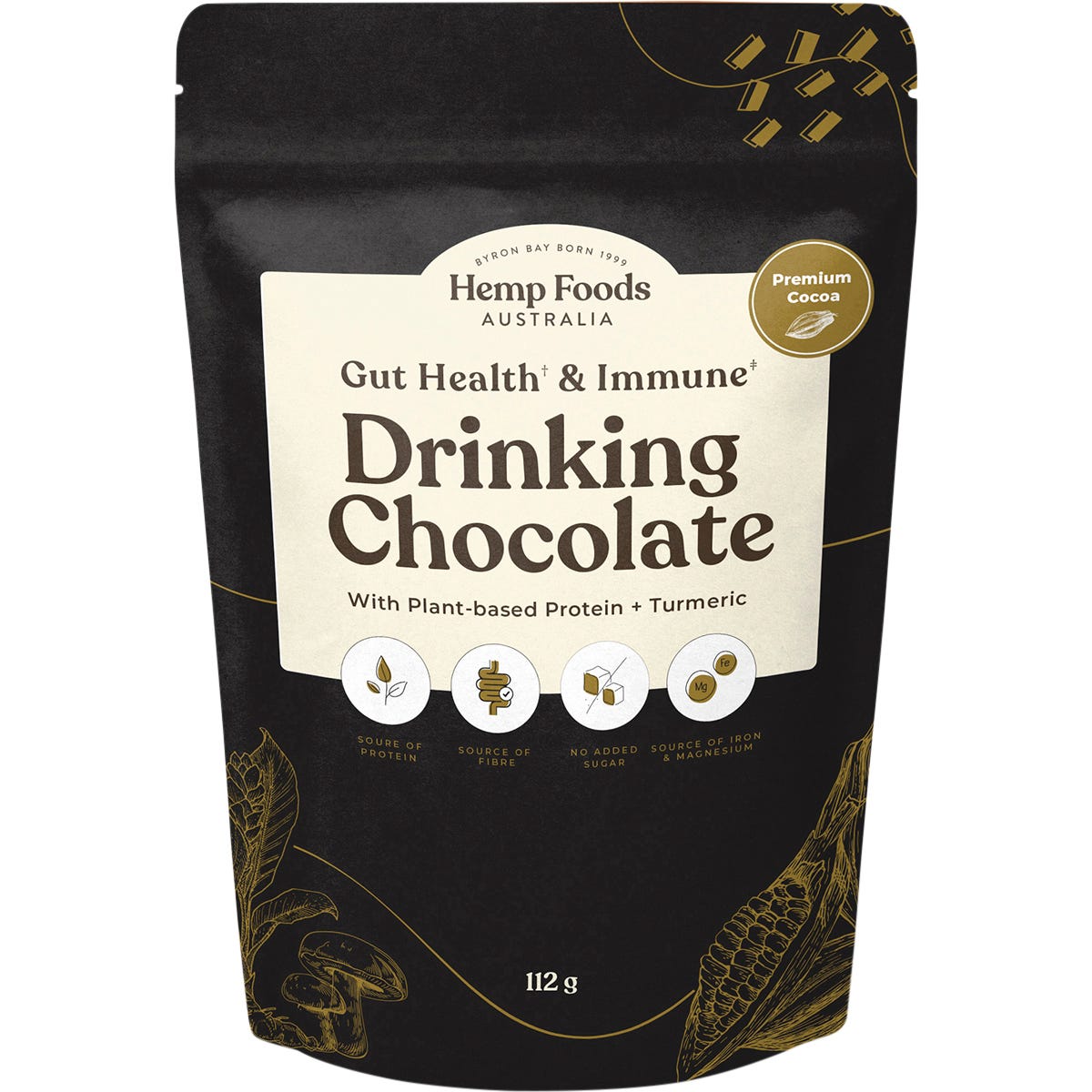 Hemp Foods Australia- Drinking Chocolate Gut Health & Immune-112g