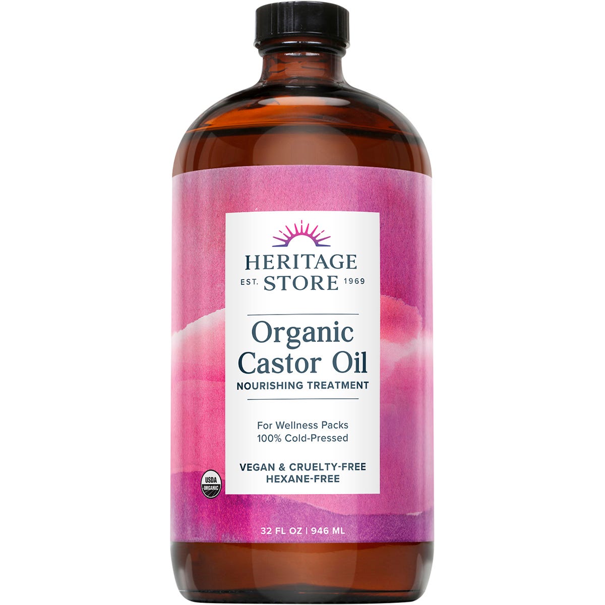 Heritage Store- Organic Castor Oil-946ml