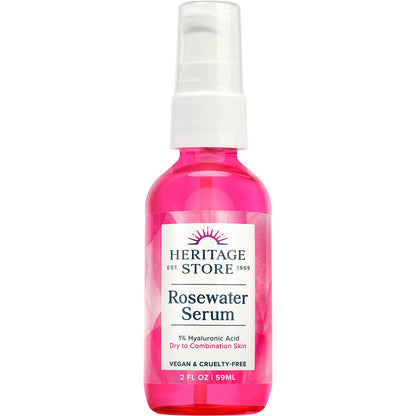 Heritage Store- Rosewater Serum 1% Hyaluronic Dry to Combination Skin-59ml