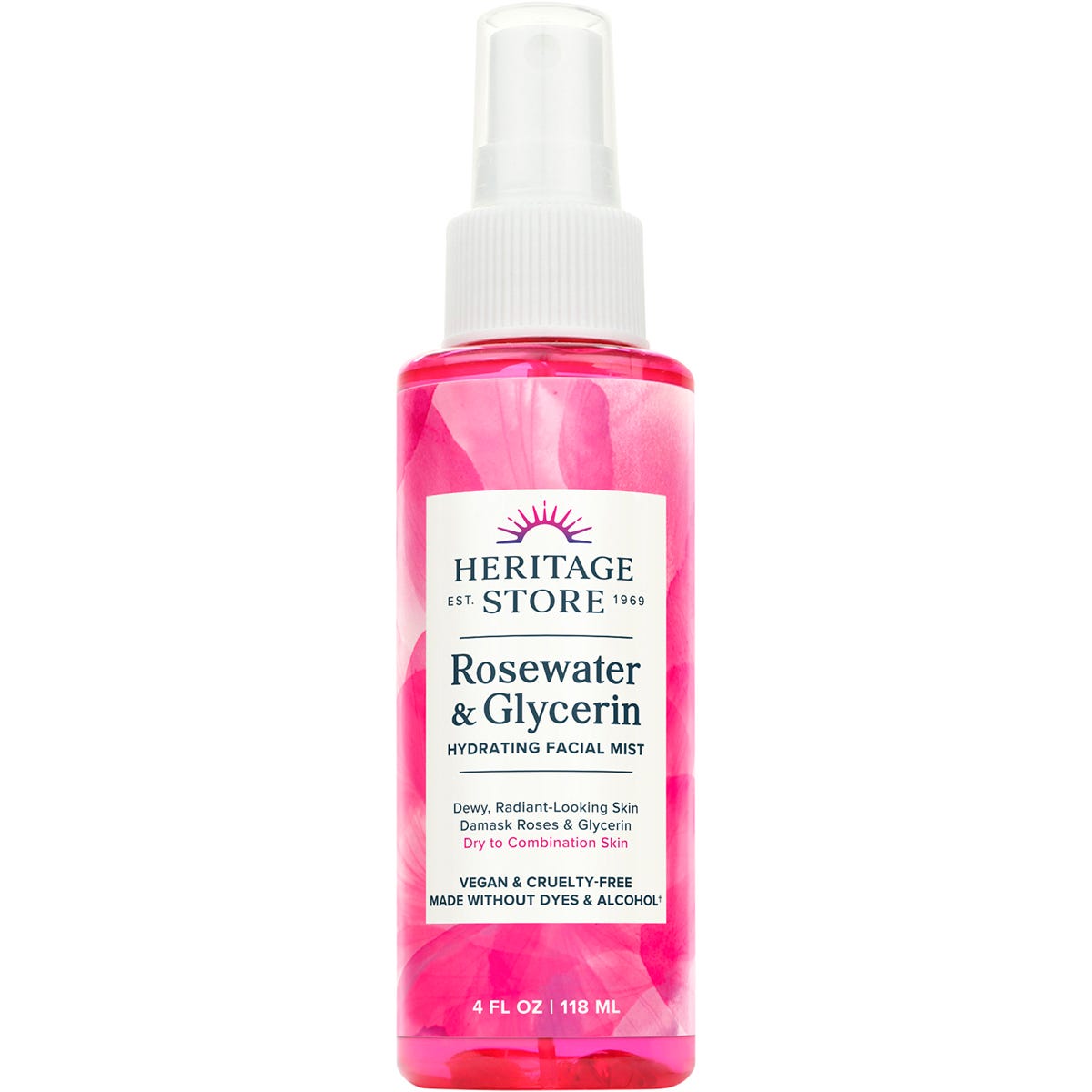 Heritage Store- Rosewater & Glycerin Hydrating Facial Mist-118ml