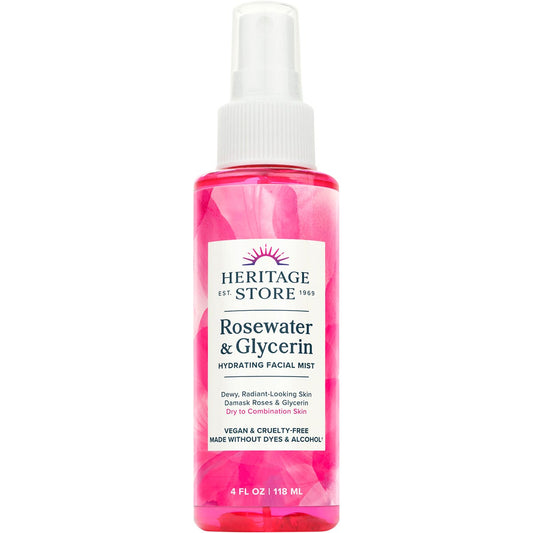 Heritage Store- Rosewater & Glycerin Hydrating Facial Mist-118ml