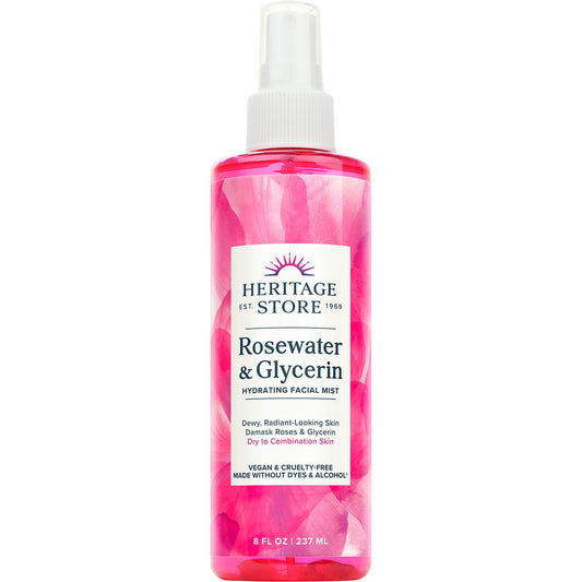 Heritage Store- Rosewater & Glycerin Hydrating Facial Mist-237ml