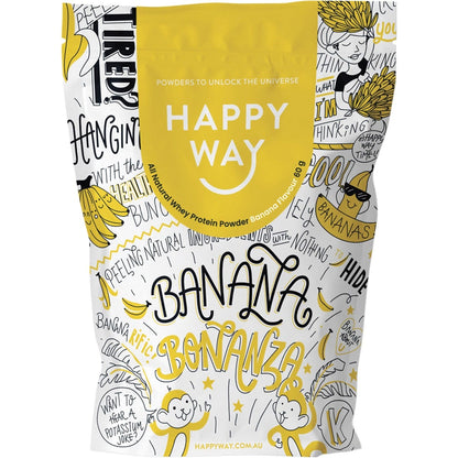 Happy Way- Whey Protein Powder Banana-6x60g