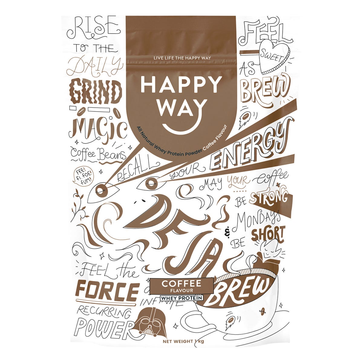 Happy Way- Whey Protein Powder Coffee-1kg