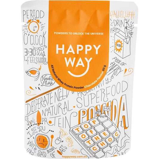 Happy Way- Whey Protein Powder Chocolate-6x60g