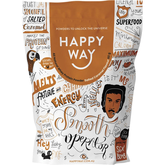 Happy Way- Whey Protein Powder Salted Caramel-6x60g