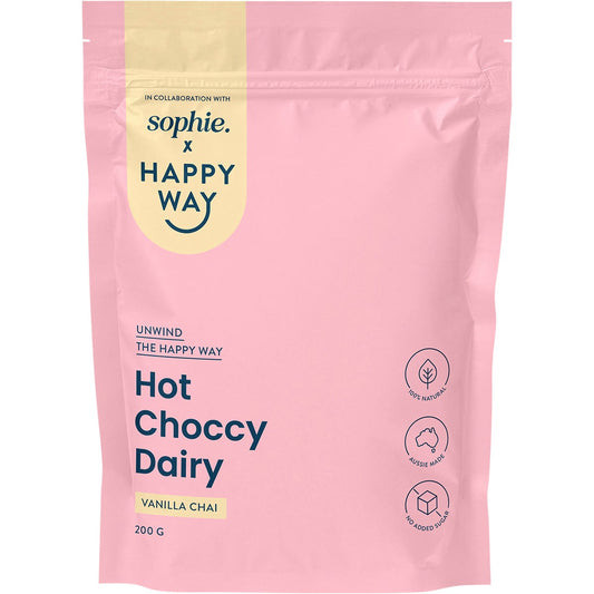 Happy Way- Sophie's Hot Choccy Dairy Vanilla Chai-200g