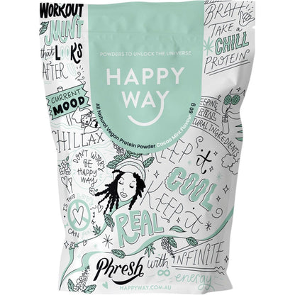 Happy Way- Hemp Protein Powder Cacao Mint-6x60g