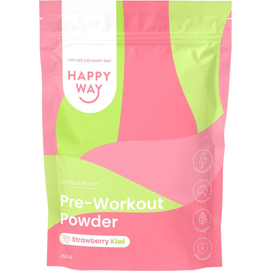 Happy Way- Pre-Workout Powder Strawberry Kiwi-250g