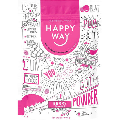 Happy Way- Whey Protein Powder Berry-500g
