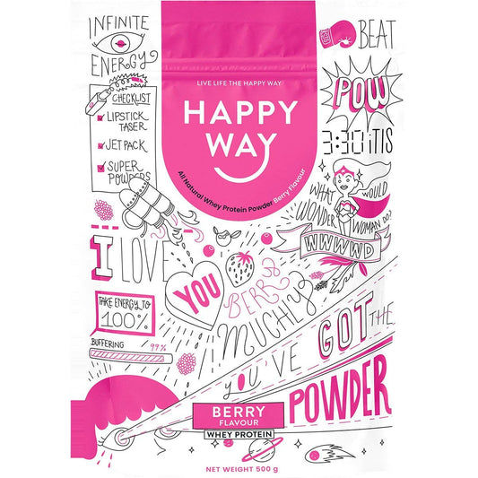 Happy Way- Whey Protein Powder Berry-500g