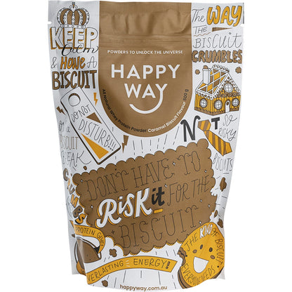 Happy Way- Whey Protein Powder Caramel Biscuit-500g