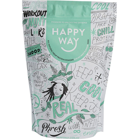 Happy Way- Hemp Protein Powder Cacao Mint-500g