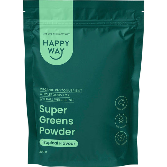 Happy Way- Super Greens Powder Tropical-200g