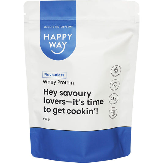 Happy Way- Whey Protein Powder Flavourless-500g