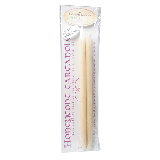 Honeycone- Ear Candles with Filter 100% Unbleached Cotton-2pk