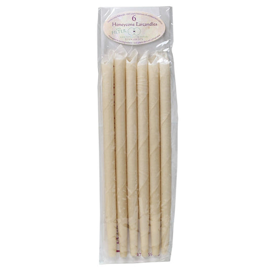 Honeycone- Ear Candles with Filter 100% Unbleached Cotton-6pk