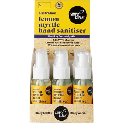 Simply Clean- Hand Sanitiser Lemon Myrtle-15x50ml