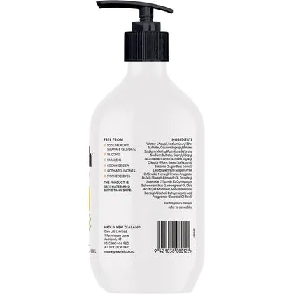 Naturely Nourish- Hand Wash Lemongrass & Manuka Honey-450ml