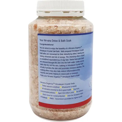 Nirvana Organics- Himalayan Crystal Salt Detox Bath Soak-1kg