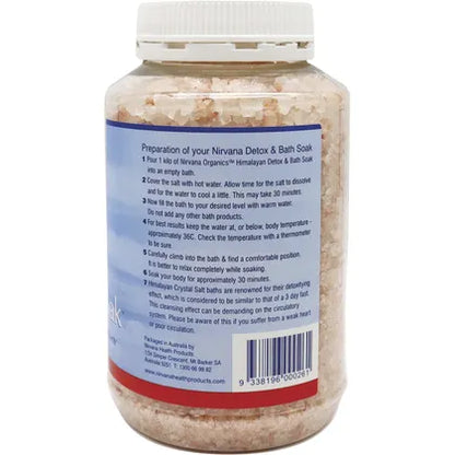 Nirvana Organics- Himalayan Crystal Salt Detox Bath Soak-1kg