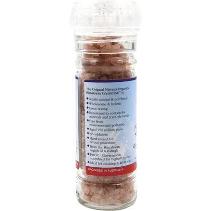 Nirvana Organics- Himalayan Salt Granules Glass Grinder-125g